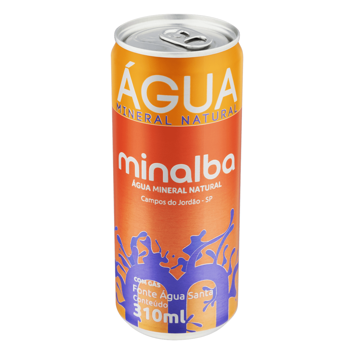 Água Mineral Minalba C Gás Lata 310ml Prezunic