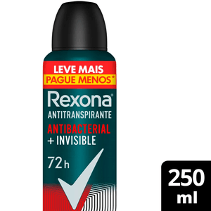 Antitranspirante Aerosol Rexona Antibacterial+Invisible 250ml