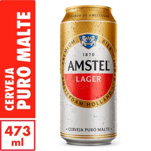 Cerveja Amstel Puro Malte Lata 473ml