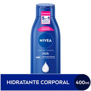 Loção Hidratante Nivea Milk Hidratação Profunda 48h 400ml