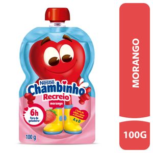 Iogurte Chambinho Parcialmente Desnatado Morango Squeeze 100g