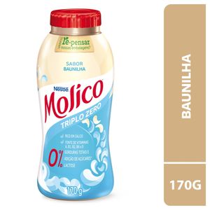 Iogurte Molico Desnatado Baunilha Zero Lactose Frasco 170g