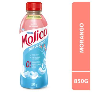 Iogurte Molico Desnatado Morango Zero Lactose Garrafa 850g