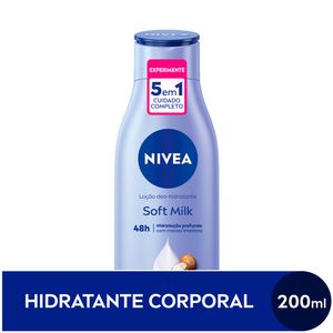 Loção Hidratante Nivea Soft Milk Manteiga de Karité Pele Seca Frasco 200ml