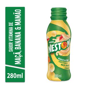 Bebida Láctea UHT Vitamina de Maçã, Banana & Mamão Neston Frasco 280ml