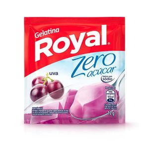 Gelatina Pó Royal Uva Zero Açúcar Pacote 12g