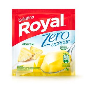 Gelatina em Pó Royal Abacaxi Zero Açúcar Pacote 12g