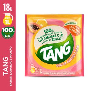 Refresco em Pó Tang Laranja e Mamão Pacote 18g