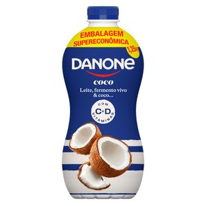 Iogurte Parcialmente Desnatado Danone Coco Garrafa 1,25kg Embalagem Supereconômica