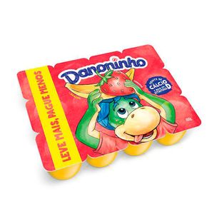 Petit Suisse Danoninho Banana + Maçã-Verde + Morango Bandeja 480g Leve 12 Pague 10 Unid