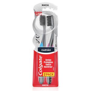 Escova Dental Colgate 360 Black c/ 2 Unidades