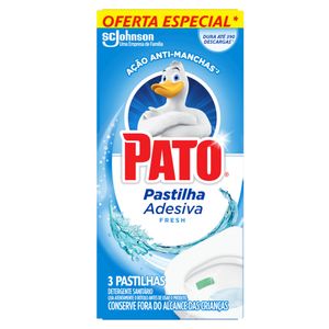 Detergente Sanitário Pastilha Adesiva Pato Fresh com 3 Unidades Oferta Especial