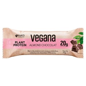 Barra de Proteína Vegana Harts Almond Chocolate 70g