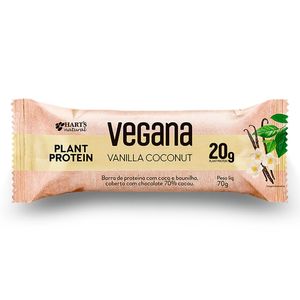 Barra de Proteína Vegana Harts Natural Vanilla Coconut 70g