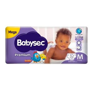 Fralda Descartável Babysec Galinha Pintadinha Premium Mega M com 32 Unidades