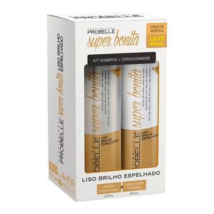 Kit Shampoo + Condicionador Probelle Liso Brilho Espelhado 250ml