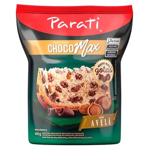 Panettone Parati Choco Max c/ Gotas de Chocolate Avelã Pacote 400g