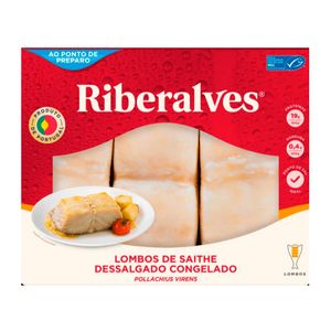 Lombo de Saithe Riberalves Dessalgado Congelado Pollachius Virens 800g