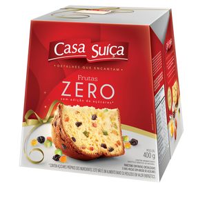 Panettone Casa Suíça Frutas Cristalizadas Zero 400g