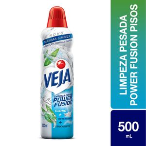 Limpador Veja Power Fusion Limpeza Pesada c/ Cloro e Detergente Eucalipto Frasco 500ml