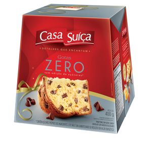 Panettone Casa Suiça Gotas de Chocolate Zero Açúcar 400g