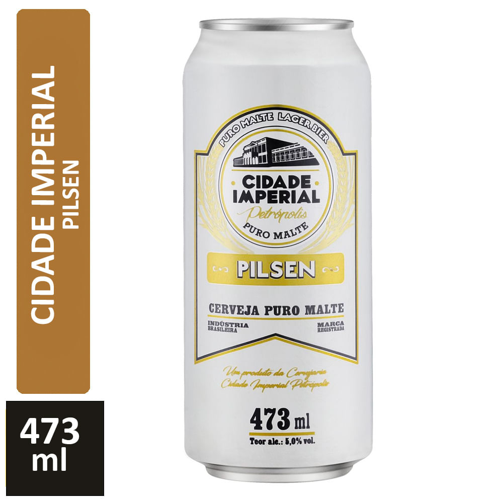 Cerveja Pilsen Puro Malte Cidade Imperial Lata 473ml