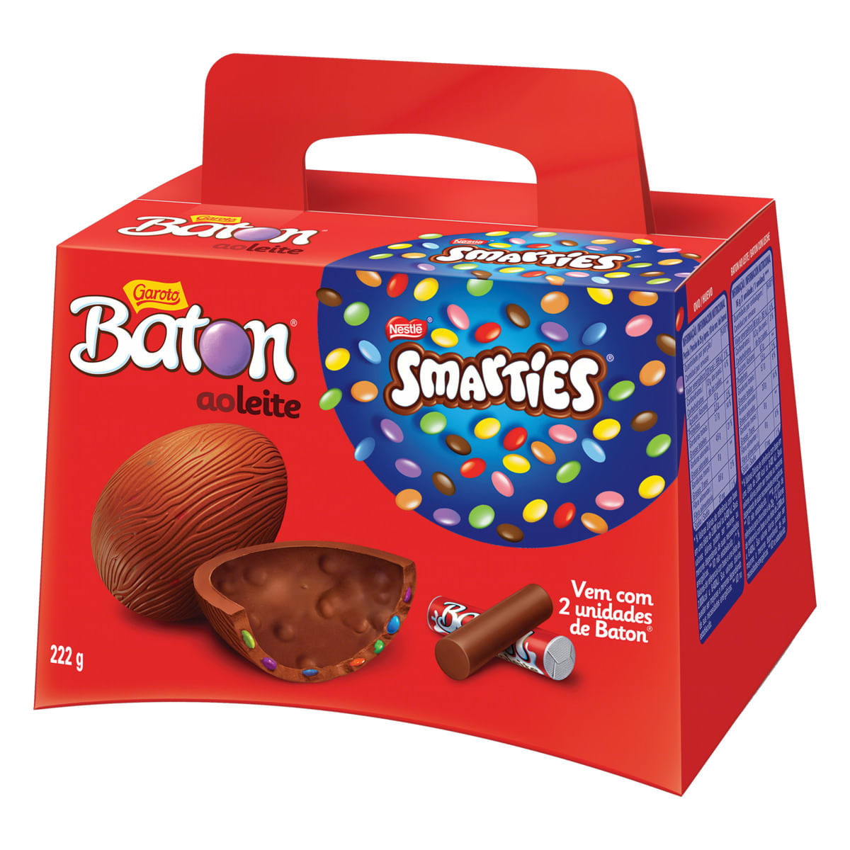 Ovo de Páscoa Garoto Baton Smart Chocolate Confeito 172g Ovos de Páscoa Prezunic