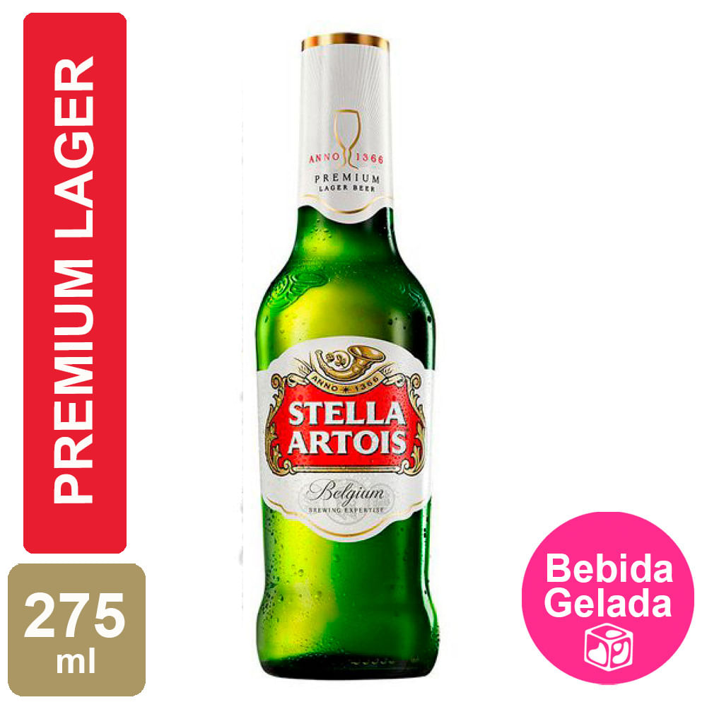 Cerveja Stella Artois Long Neck Gelada 275ml | Prezunic