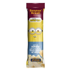 Barra de Frutas Banana Brasil Kids Minions s/ Adição de Açúcar Banana Cobertura Chocolate Branco 22g