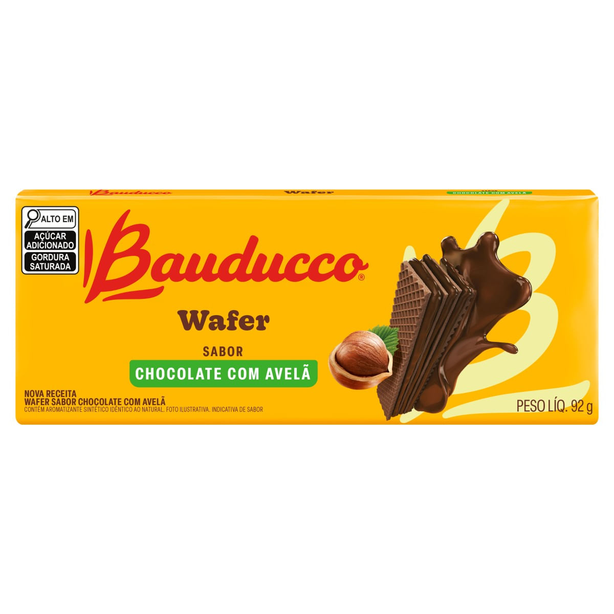 Biscoito Wafer Bauducco Chocolate c/ Avelã 92g - Prezunic