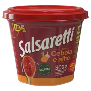 Extrato de Tomate Concentrado c/ Cebola e Alho Salsaretti Pote 300g