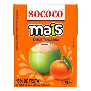 Água de Coco Sococo Tangerina 200ml