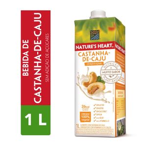 Bebida Vegtal à Base de Castanha-de-Caju Natures Heart Caixa 1L