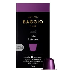 Café em Cápsula Baggio Torrado e Moído Extra Intenso Caixa 50g c/ 10 Unid