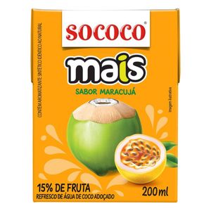 Água de Coco Sococo Mais Maracujá 200ml