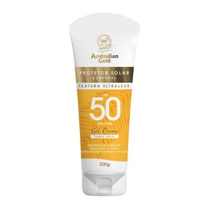 Protetor Solar Australian Gold FPS 50 Gel Creme Toque Seco 200g