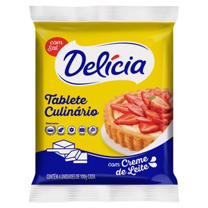 Margarina Delícia Tablete Culinário c/ Sal e Creme de Leite Pacote c/ 4Unid de 100g Cada