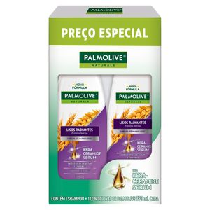 Kit Shampoo + Condicionador Palmolive Naturals Lisos Radiantes 350ml Cada