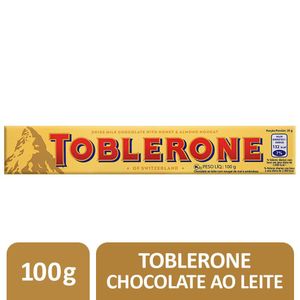 Chocolate Toberlone ao Leite Nougat de Mel e Amêndoas 100g