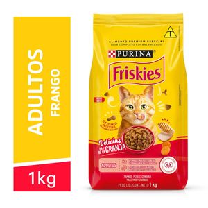 Ração Friskies Gatos Adultos Frango Delícias da Granja 1kg
