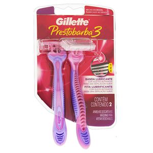 Aparelho p/ Depilar Gillette Prestobarba3 c/ 2 UnidPague -