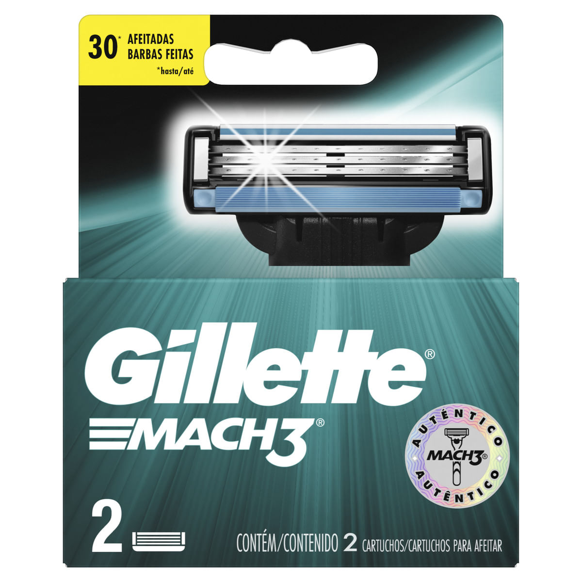 Carga Gillette Mach3 17924 com 2 Unidades