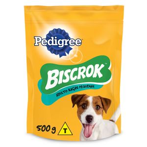 Petisco p/ Cães Pedigree Biscrok Adultos Raças Pequenas Leite Pouch 500g