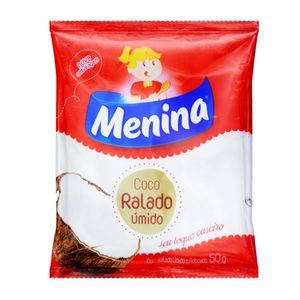 Coco Ralado Menina Úmido Pacote 50g