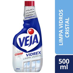 Limpa Vidro Veja Vidrex Cristal Frasco Refil 500ml