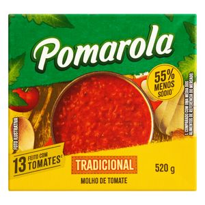 Molho de Tomate Pomarola Tradicional Tetra Pak 520g