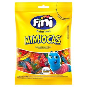 Bala de Gelatina Fini Minhocas 90g