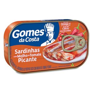 Sardinha Gomes da Costa ao Molho de Tomate Picante Lata 75g