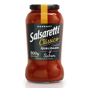 Molho de Tomate Gourmet Salsaretti Clássico Vidro 500g