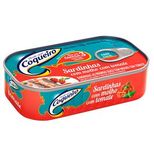 Sardinha Coqueiro c/ Molho de Tomate Lata 83g